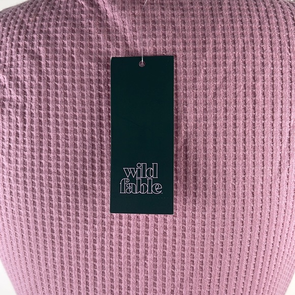 Wild Fable Lightweight Bodysuit Tank V-neck Waffle Texture Women's Size S Pink - Picture 7 of 9